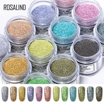

ROSALIND 10g Dip Powder Nail Art Glitter Powder Sequins Pigment Chrome Powder Beauty Nails Sparkly Nail Powder