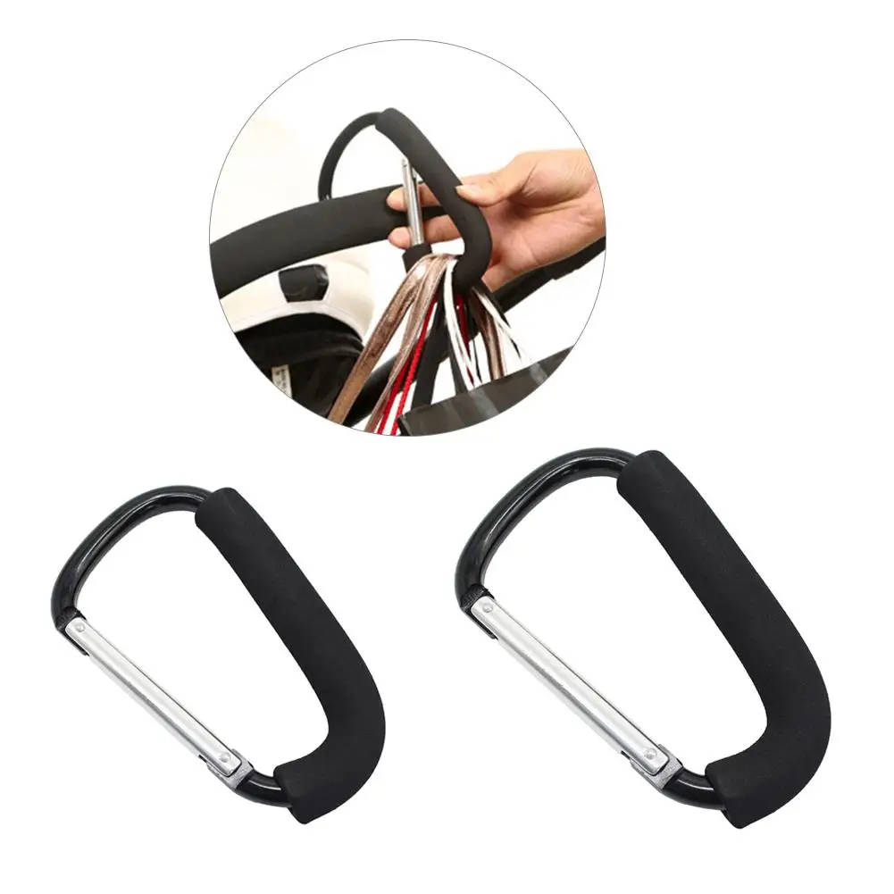 Aluminum Alloy Baby Stroller Hook Accessories Hanging Bag Clip D Shape