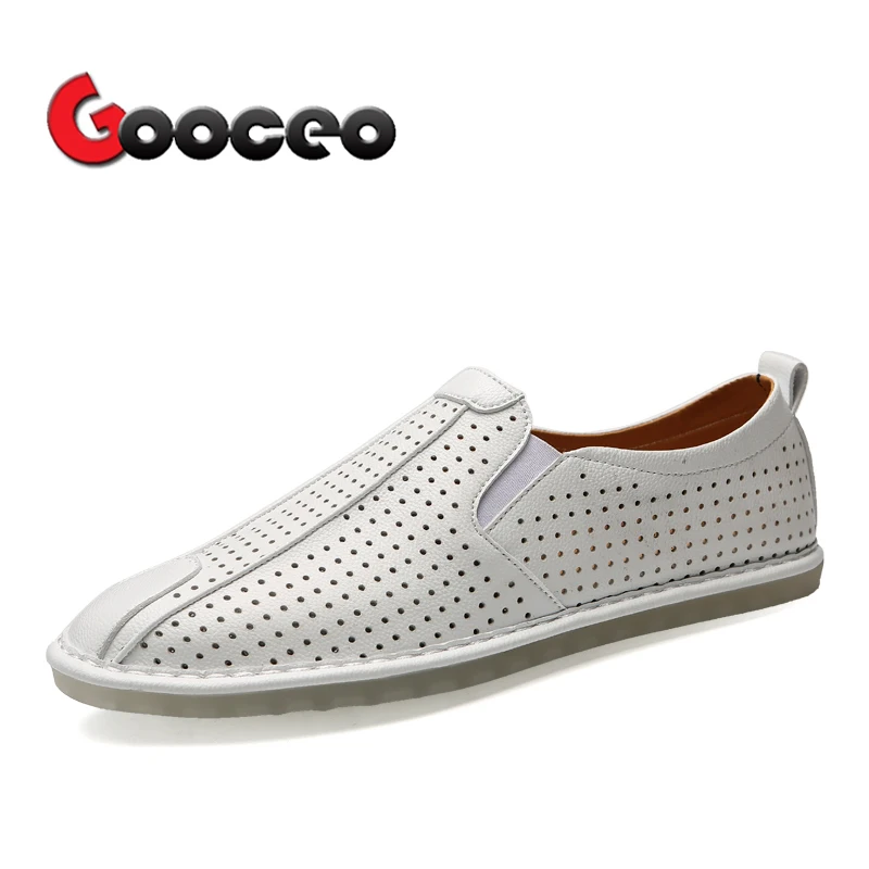 

Men's penny Loafers Driving Shoes Moccasins For Men Flats Spring Summer Low-top Slip-On Air Hole Leather Light Handmade Fashion