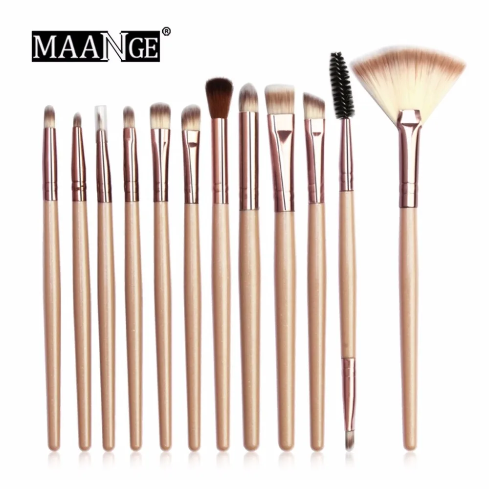 

12 Pcs beauty Makeup Eye Shadow Brush brochas maquillaje Highlighter foundation brush Makeup brush set for eyeshadow jessup