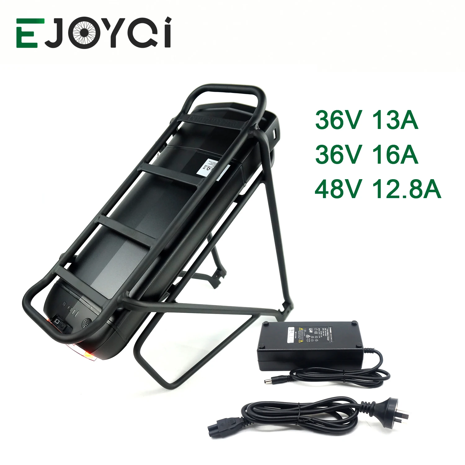

EJOYQI powerful bateria 36V 48V 13Ah 16Ah 12.8Ah Rear Rack Battery for Bafang eBike Battery + Double Layer Luggage