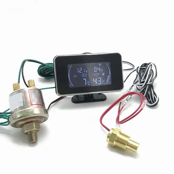 

4in1 LCD Car Digital Gauge Oil Voltage Pressure Fuel Water Temp Oil Pressure Fuel Gauge Meter Multifunction Replacement Parts