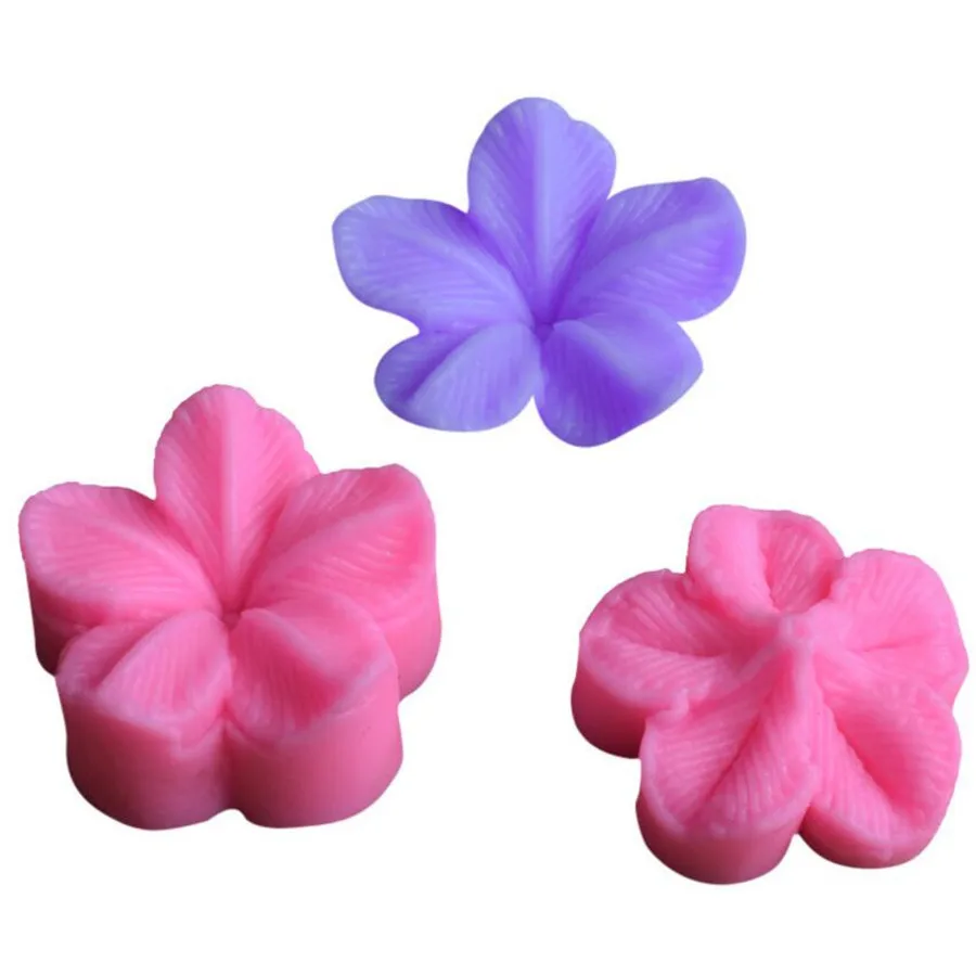 

2018 New 2 Pcs/set Plum Petal Flower Leaf Veiner Silicone Mould Wedding party Cake Decorating tools Fondant Mold