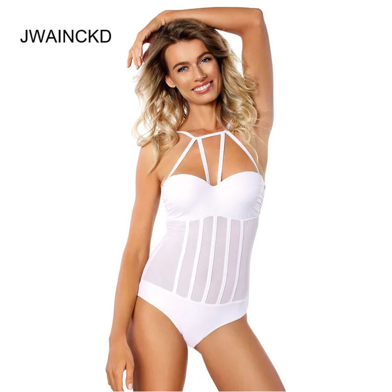 Слитный купальник JWAINCKD бандажный Монокини на косточках пляжная одежда женский