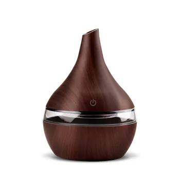 300ML USB Electric Aroma Air Diffuser Wood Ultrasonic Air Humidifier Essential Oil Aromatherapy Cool Mist Maker For Home