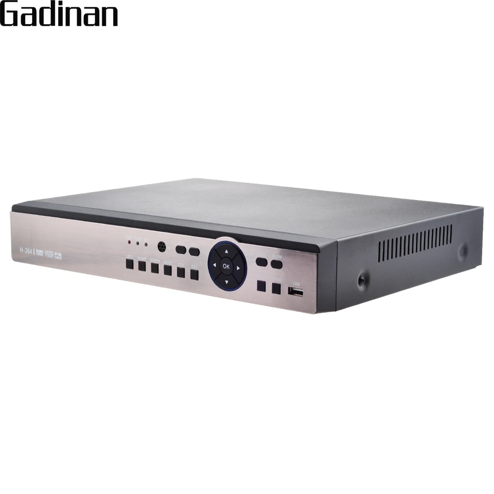 

GADINAN 16CH 4MP AHD DVR Recorder IP support 3MP/4MP and 5MP Hybrid CCTV DVR 5 in 1 (AHD/IP/ANALOG/TVI/CVI) XVR support 2 HDD