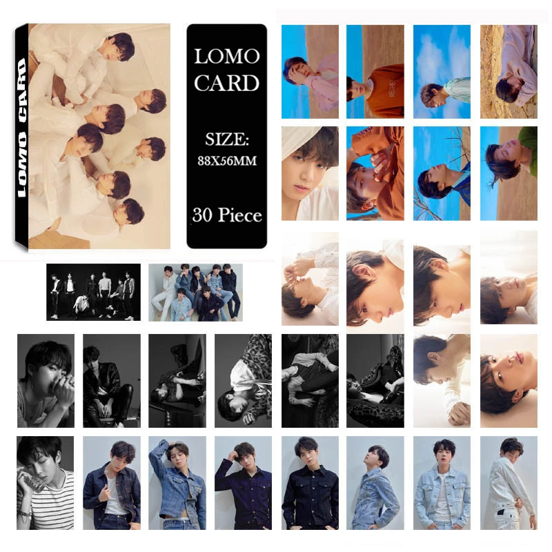 

KPOP BTS Bangtan Boys LOVE YOURSELF Tear 2018 New Album LOMO Cards K-POP Self Made Paper Photo Card HD Photocard