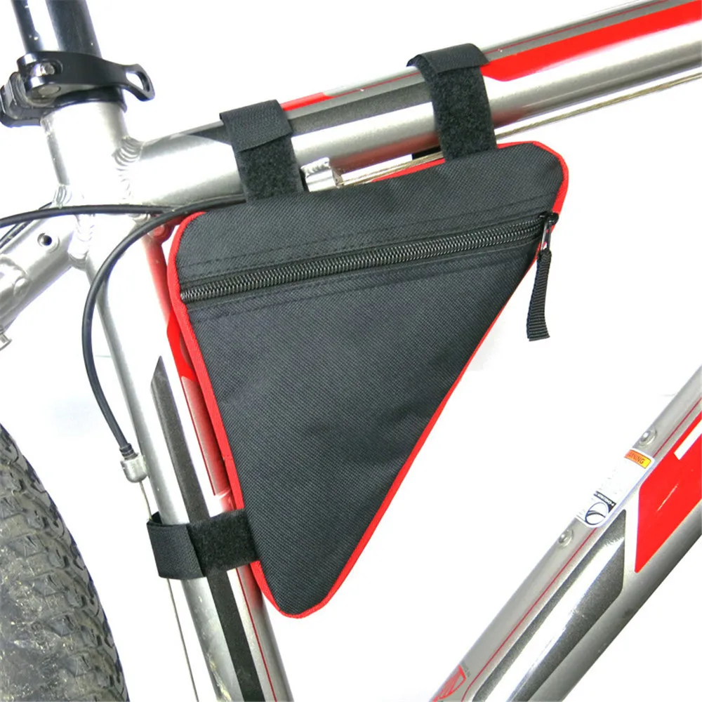 Perfect Bicycle Front Frame Triangle Bag Red black Blue  20X18.5X4cm Waterproof Cycling Bike Tube Pouch Holder Saddle Panniers bag 5
