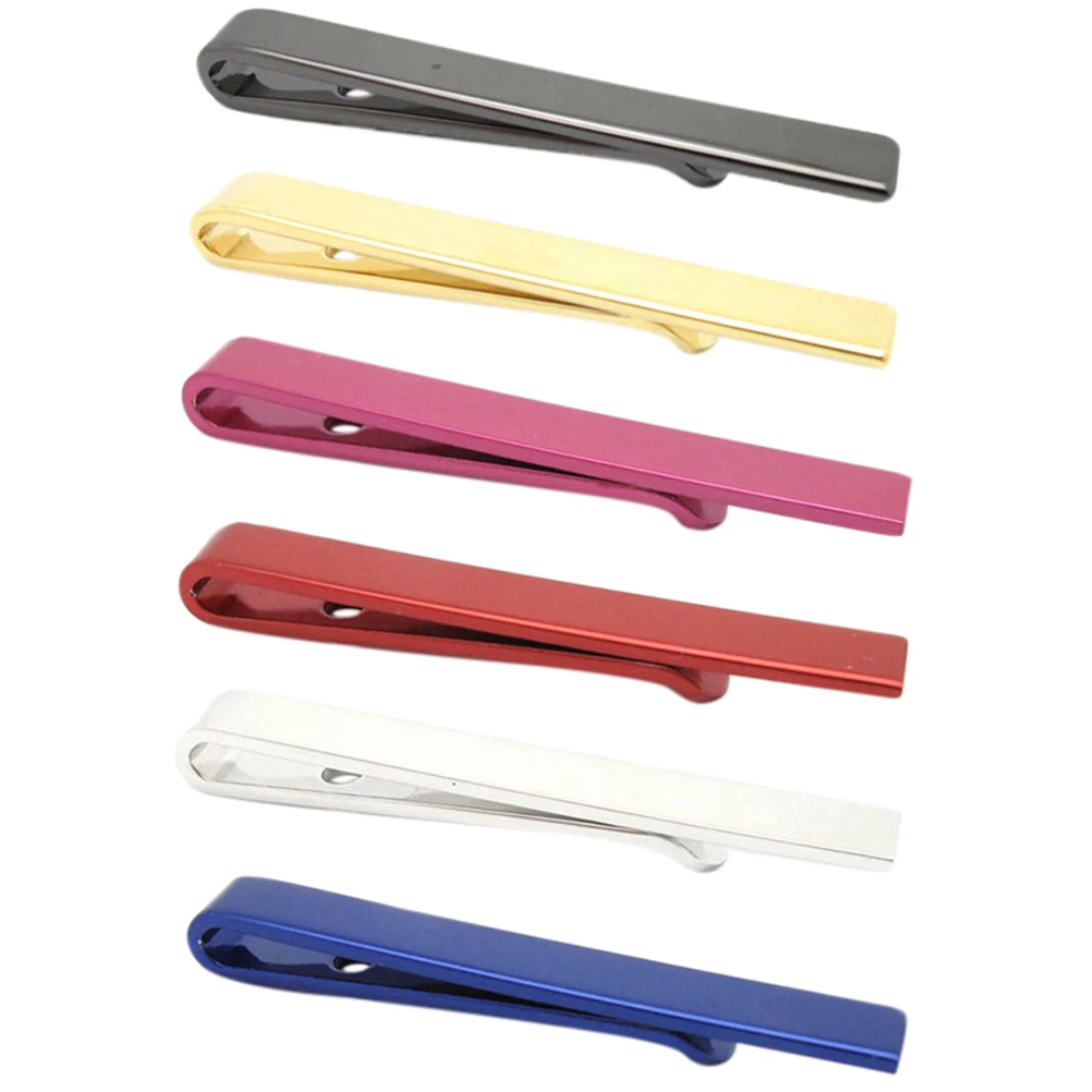 

1Pc 4 CM Clip Bar Men's Clothing Accessories Men Boy Clasp Pin Shiny Plain Solid Stainless Steel Tie