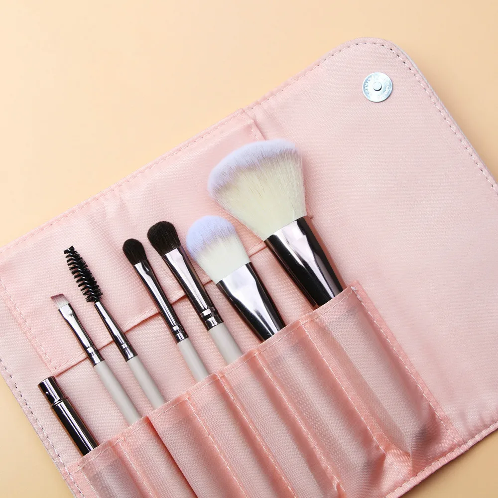 

New Brushes 7pcs Makeup Brushes Sets Make Up Brush Cosmetic Beauty Blush Powder Concealer Brushes and Brush Bag