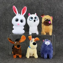1Pcs 9 16cm Dog Rabbit mini Dolls Stuffed Pendant Plush Toy Stuffed Soft Toys With Keychain