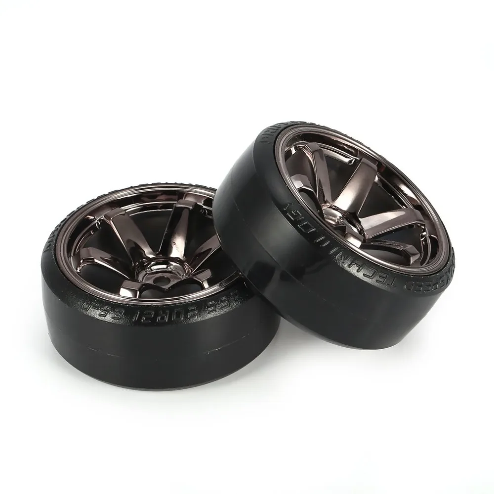 Hot! 4Pcs RC Drifting Tire Set Hard Plastic Hard Tyre Set for Traxxas HSP Tamiya HPI RC On-road Vehicle Drifting Car Spare Parts