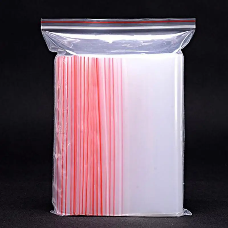 9x13 см пластиковые Ziplock сумки ювелирные изделия Малый мешок с застежкой для продуктов сумка с молнией прозрачный свежий удерживающий 100 шт
