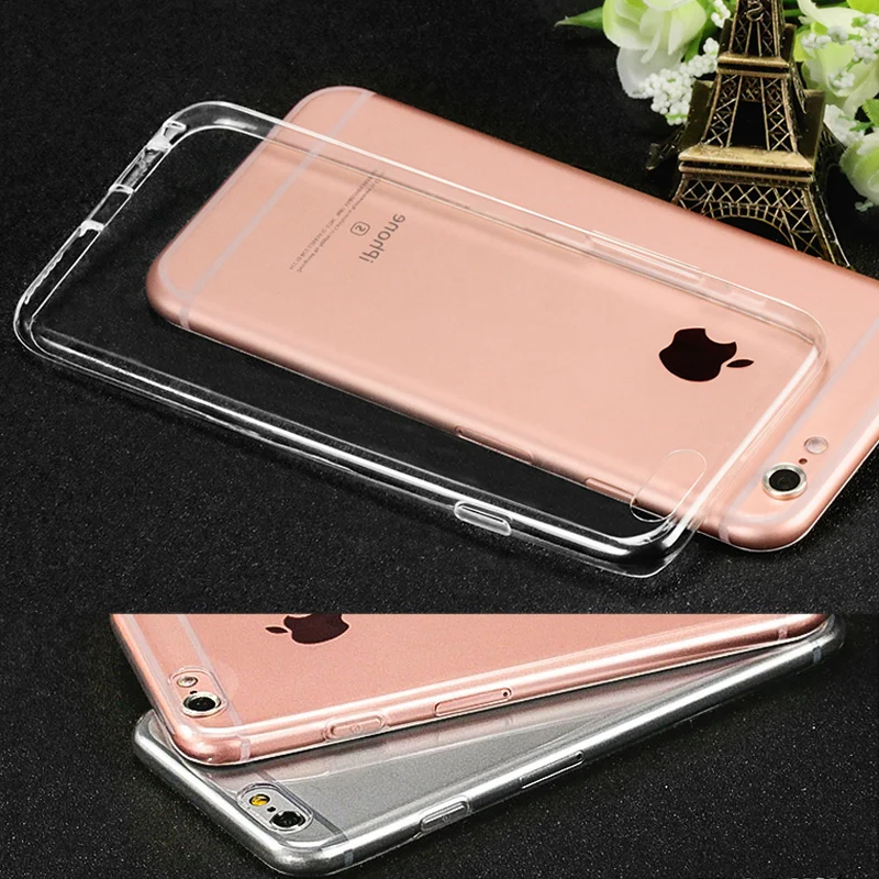 For Apple Iphone 7 7 plus Case Silicone Cover i 7plus Phone Back Coque Ultra Slim TPU Clear Soft Transparent Case For iphone7 i7