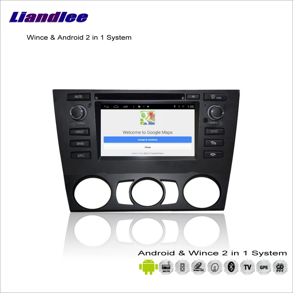 Liandlee для BMW 1 E81 E82/E88/E90 2007~ 2013 автомобильный радиоприемник CD DVD плеер gps-навигатор Wince& Android 2 в 1 S160 Системы