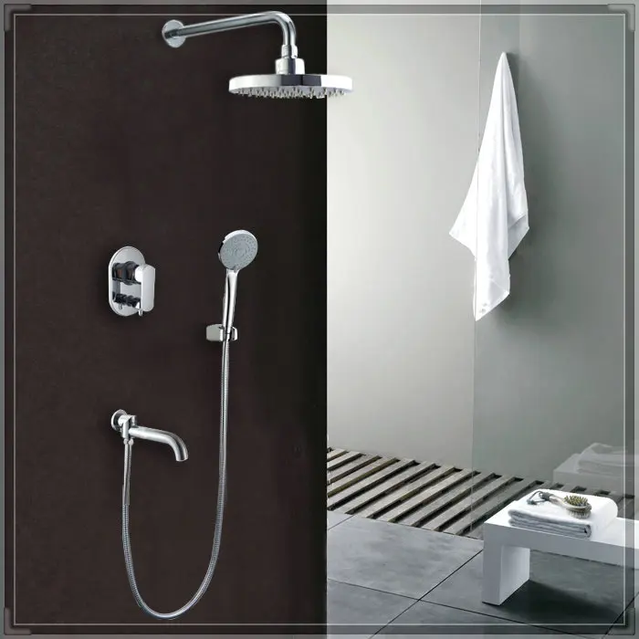 copper concealed shower set wall shower concealed shower faucet shower