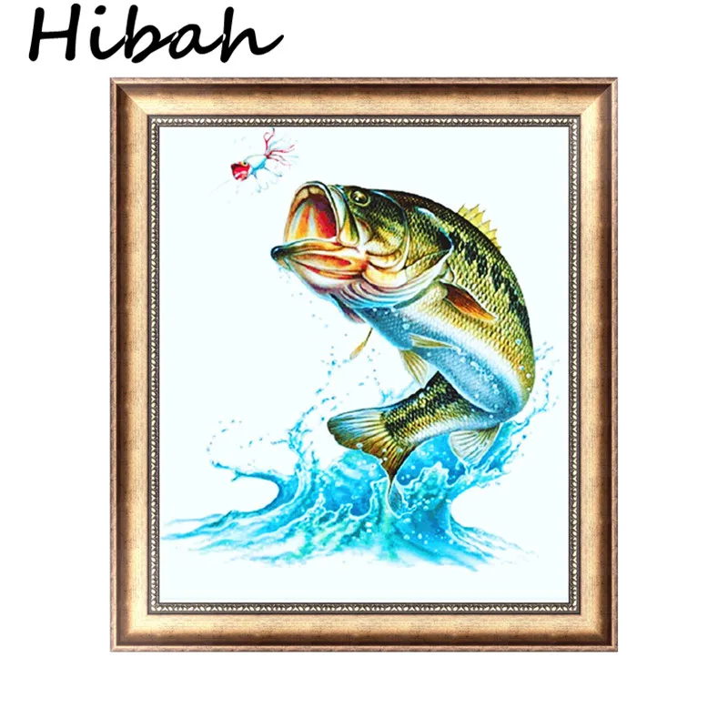 Menjahit Diamond Bordir Hewan Diy Diamond Lukisan Ikan Melompat Square 3d Diamond Diamond Mosaic Dekorasi Berlian Lukisan Cross Stitch Aliexpress