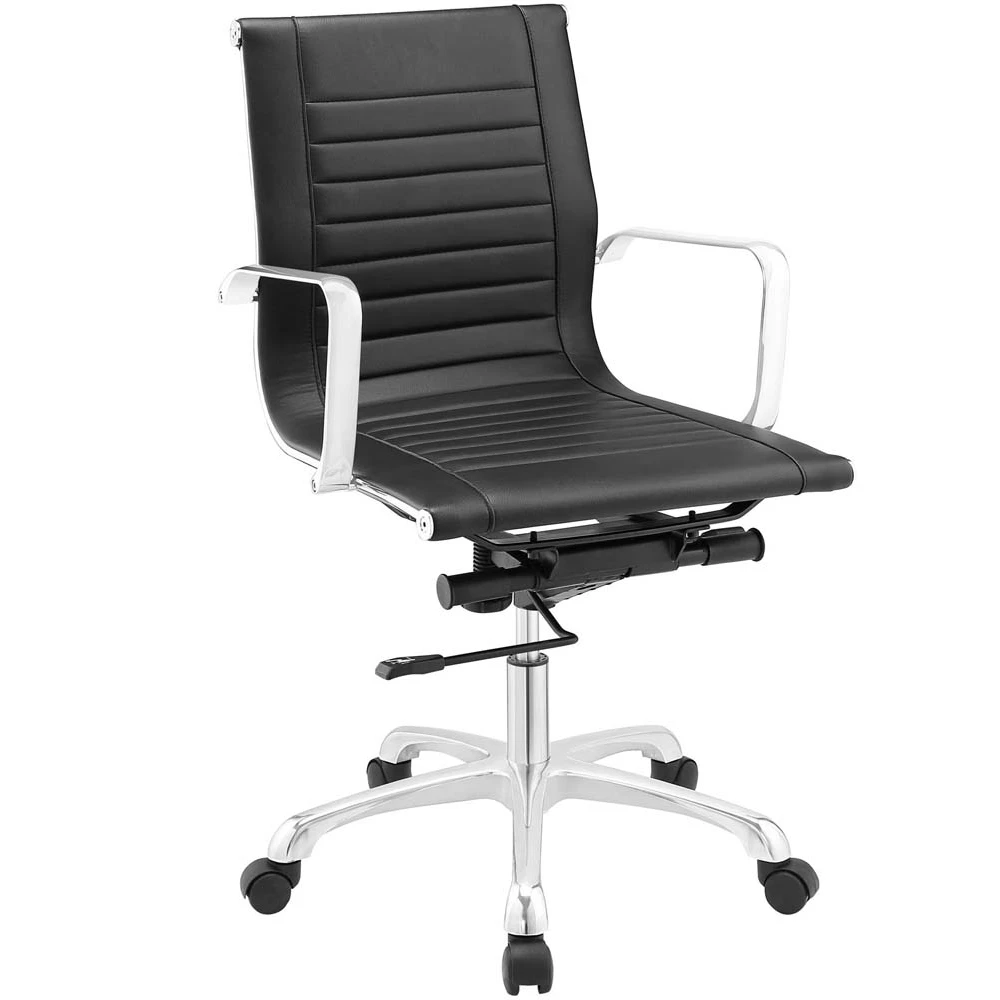 Black Runway Mid Back Office Chair