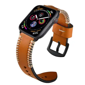 

Luxury Leather strap for Apple watch band 42mm 38mm iWatch 4 band 44mm 40mm Leather bracelet watchband for apple watch 5 4 3 2 1