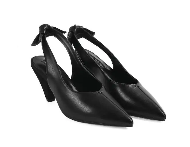 

Carpaton 2018 Summer New ladies sexy genuine leather shallow mouth pointed toe high heel sandals fashion shoes red black grey