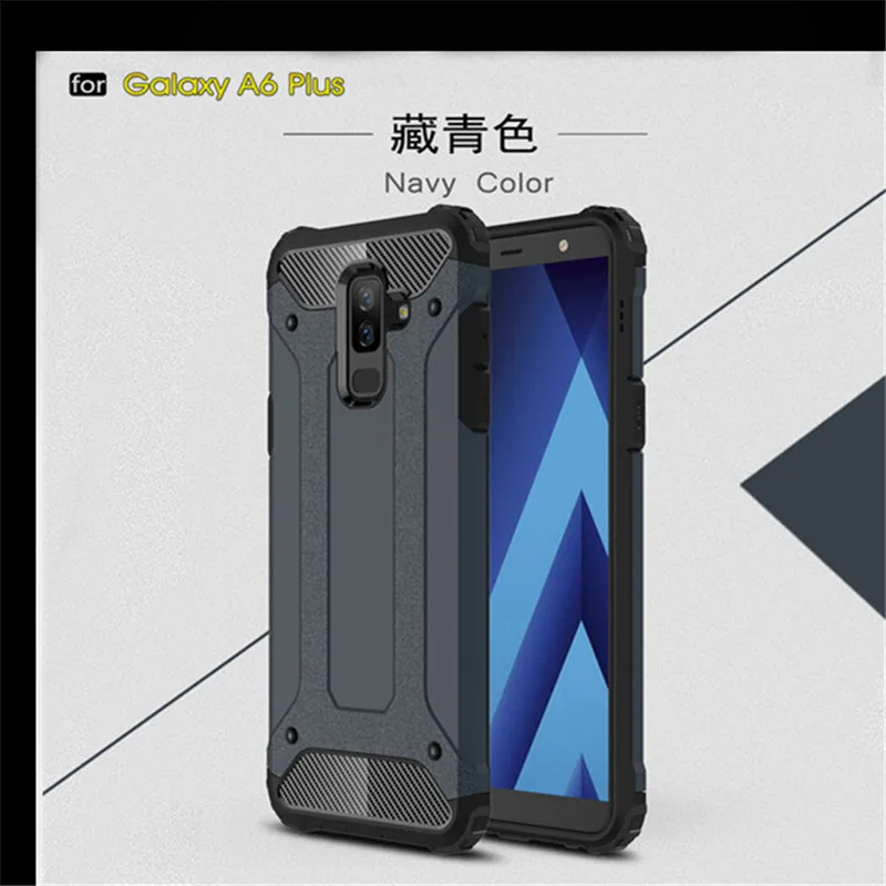 

For Cover Samsung Galaxy A6 Plus 2018 Case Anti-knock Rugged Armor Cover Rubber Phone Bumper Case For Samsung Galaxy A6 Plus2018