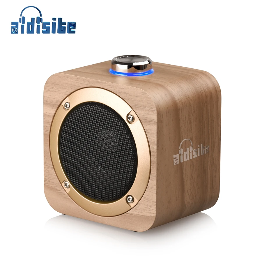 

AIDISITE Rotating Tuning Wood Bluetooth Speaker Wireless Portable Speaker Support TWS Loudspeaker Stereo Sound for Home Theater