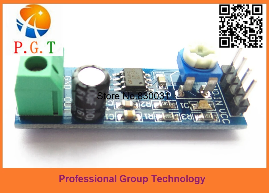 

1Pcs LM386 200 Times Gain Audio Amplifier Module 5V-12V Input 10K Adjustable Resistance