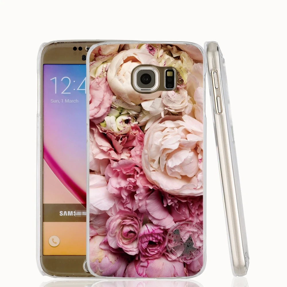 HAMEINUO красочные блестящие розовые цветы пиона чехол для сотового телефона samsung Galaxy S9 S7 edge PLUS S8 S6 S5 S4 S3 MINI