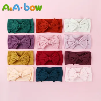 

27pcs/lots baby Bow Nylon Headband, Soft Elastic Bowknot Headband for baby Girls Toddler Hair Accessories Headwear Turban
