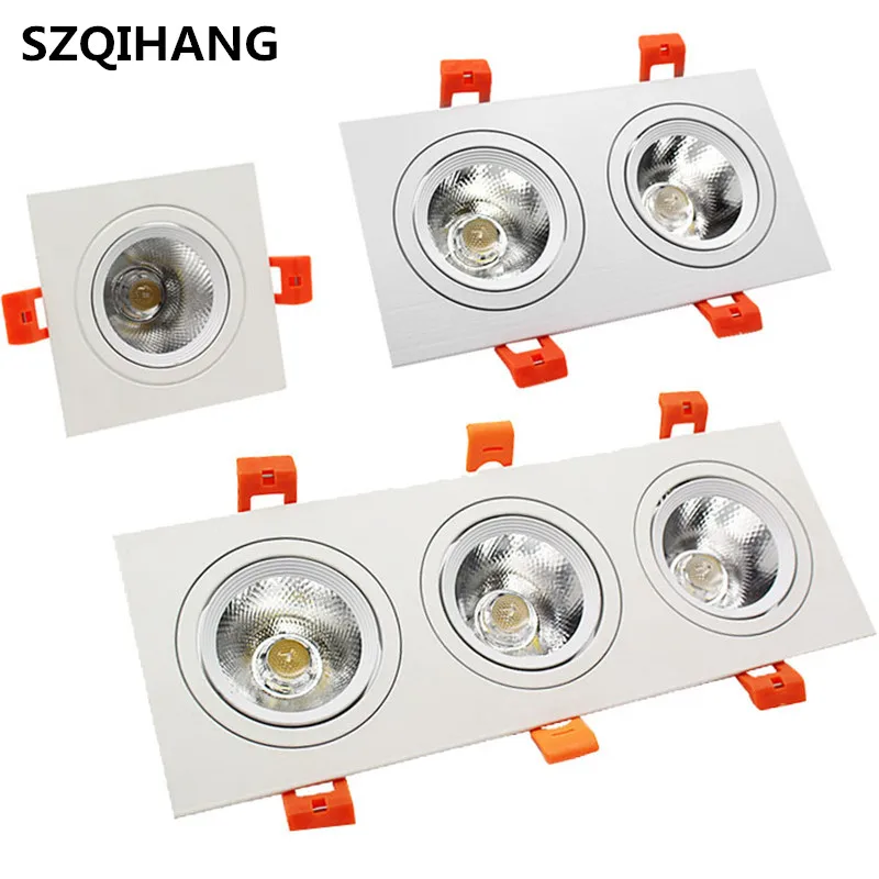 

Square COB Led Dimmable 10W/2*10W/3*10W Down Light Led Downlight Recessed Led Ceiling Down Light Led Spot Lamp