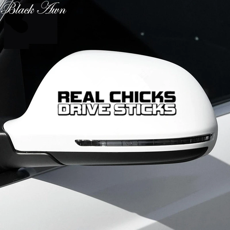 

Real Chicks Drive Sticks 5 speed Scion funny window car sticker vinyl decal D063