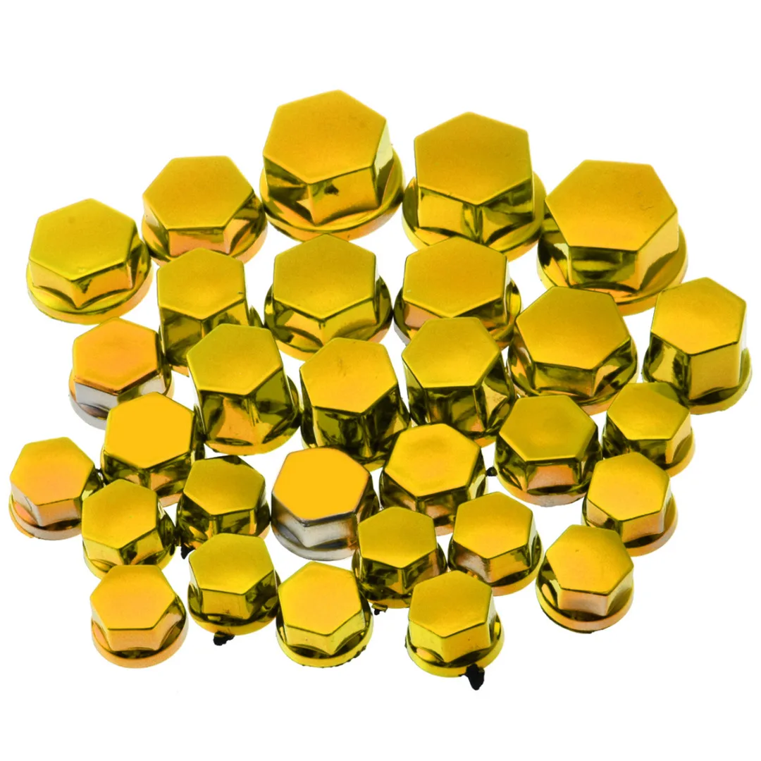 For Yamaha For Kawasaki 30pcs/set Motorcycle Screw Nut Bolt Cap Cover 7Colors Moto Decorative Parts Mayitr