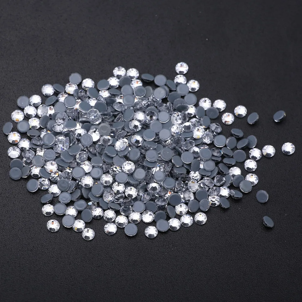 

SS3-SS40 Top Quality White Clear Iron on Hotfix Rhinestones Stones FlatBack Hot Fix Crystals Strass for Clothes Shoes bags etc.