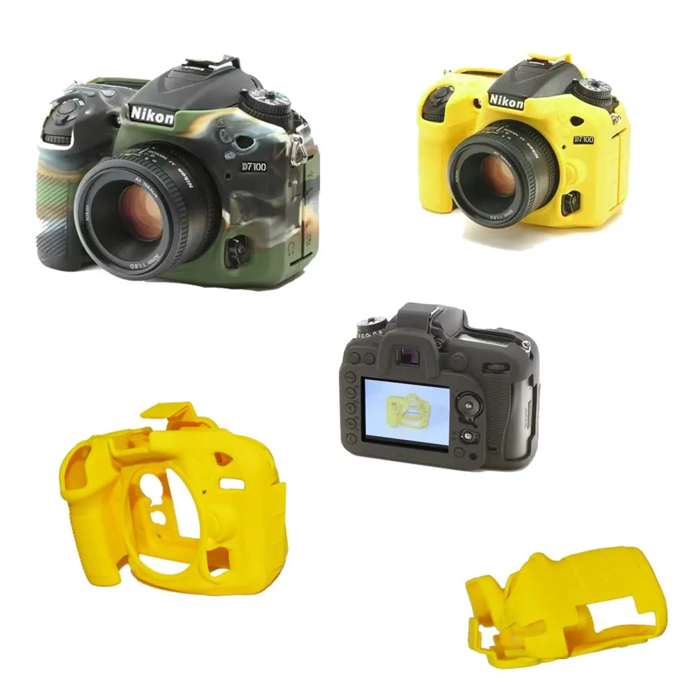 Хорошая сумка для видеокамеры силиконовый чехол Nikon D7200 D7100 резиновый защитный