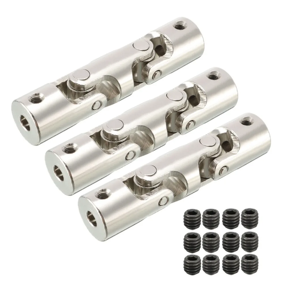 

Uxcell 3pcs/lot 4mm to 10mm Bore Steering Gear U Joint Universal Joint Shaft Coupling Coupler Connector for Car Toy M3 M4 Thread