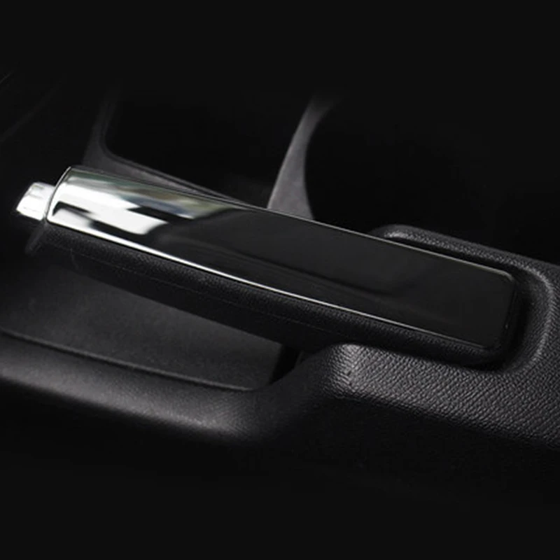 Zlord автомобильный хромированный ручной тормоз защитный чехол автоматический Beat ручной корпус тормоза для peugeot 308 308 s автомобильные аксессуары - Название цвета: Black