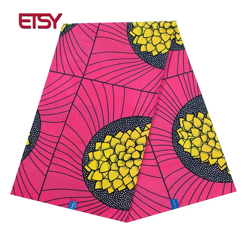 

2019 African ankara wax print fabric cotton veco-friendly Hollands Real Dutch Printed Wax patchwork fabric 24FS1310