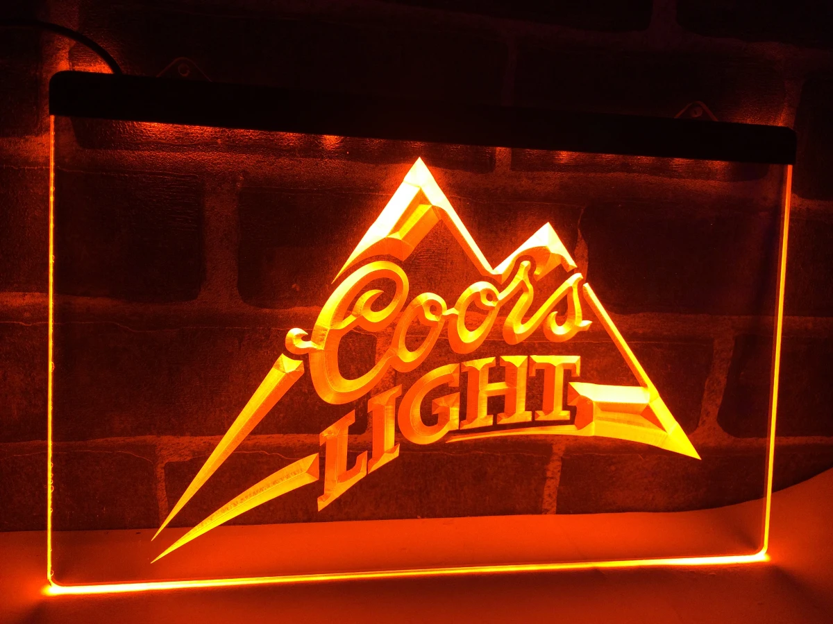 LA004 светлый пиво Coors Логотип бара паба светодиодный светодиодная неоновая