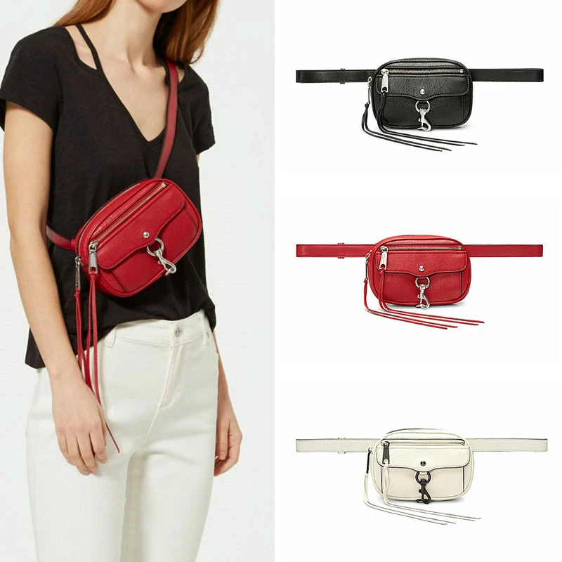 

Fashion Fanny Pack Brand Women's Waist Bags Ladies Chain Tassel Chest Bags PU Leather Shoulder Bag Female Banana Crossbody Bag