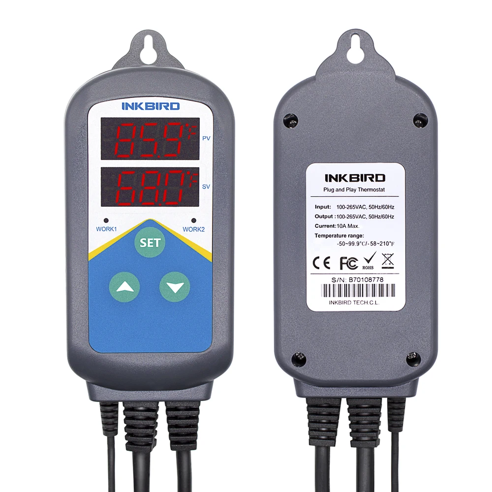 ITC-306T ЕС Plug цифровой регулятор температуры нагрева термостат с таймером для ферментера, теплицы террариума Temp. Управление