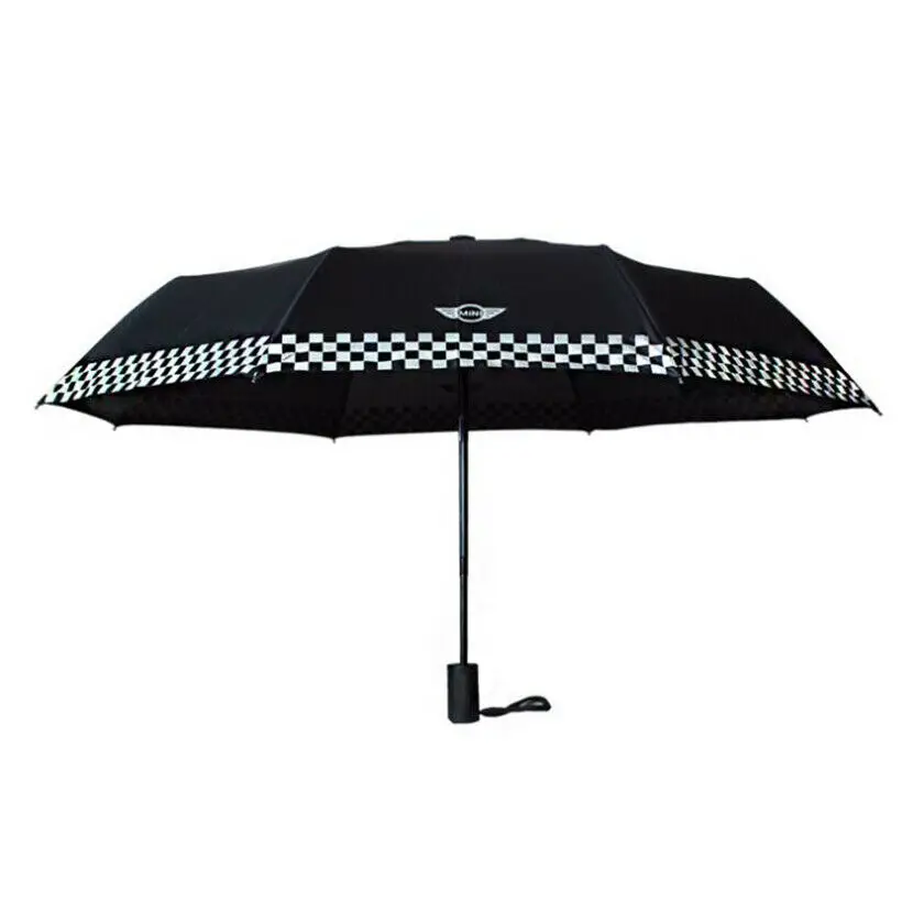 

1Pcs Checkered Style Portable Automatic Folding Compact Umbrella for BMW Mini Cooper