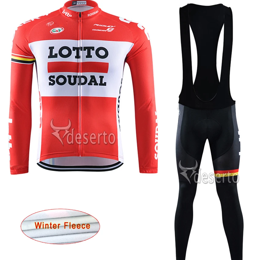 

maillot ciclismo LOTTO team pro Cycling jersey winter thermal fleece long sleeve bike clothing mtb bicycle tops+bib/pants k2502