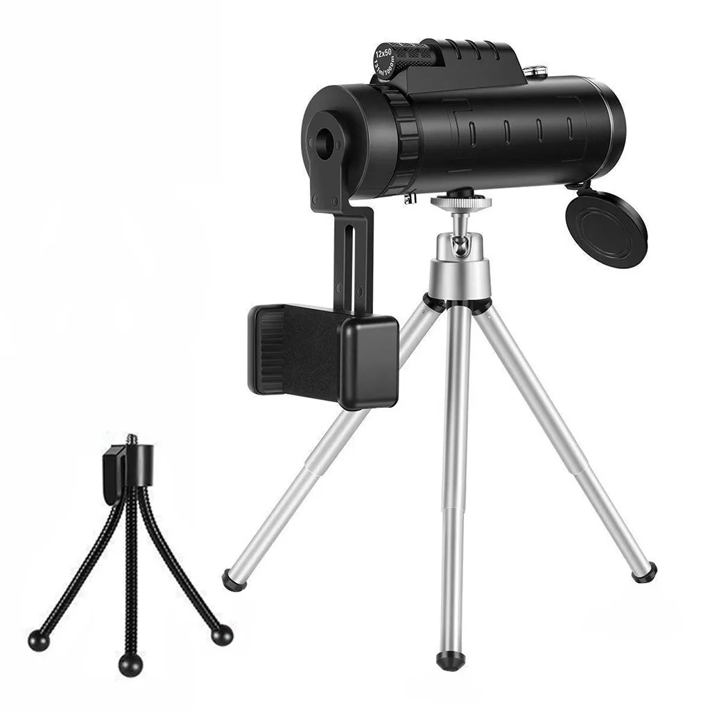 40X60 Zoom Optical HD Lens Monocular Telescope+ Tripod+ Clip For Universal Phone Waterproof Super Clear for Outdoor Hunting 5.28