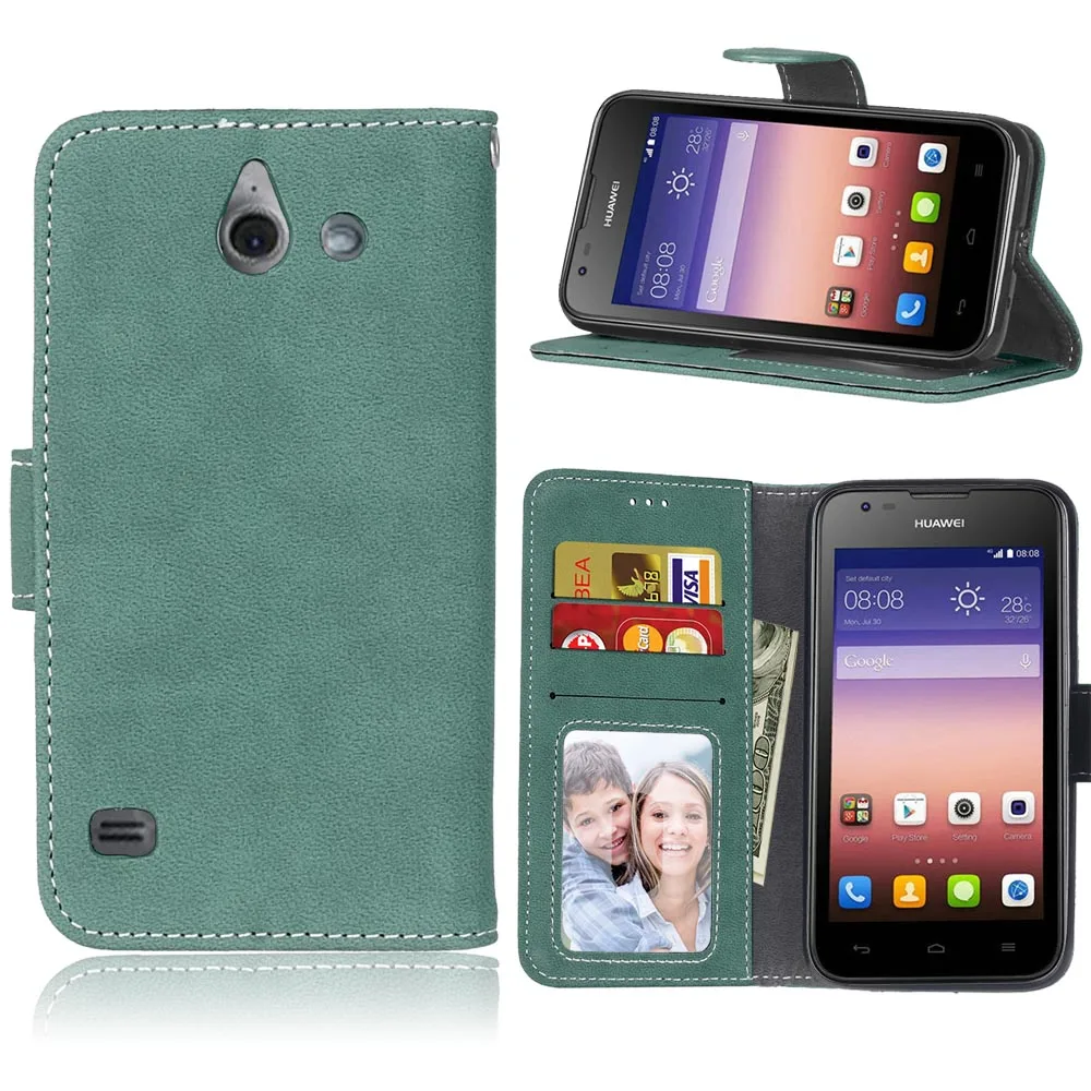 

Luxury Retro PU Frosted Flip Stand Leather+Soft Rubber TPU Case For Huawei Ascend Y550,Card Slot Phone Shell Cover+Gift Free
