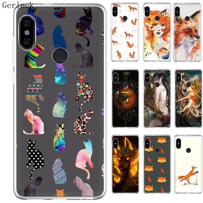 Жесткий чехол Desxz Fox Cat Animal для Xiaomi Mi A2 A1 5X 6X 6 8 9 9se 5 5S MAX 3 Lite | Мобильные телефоны и