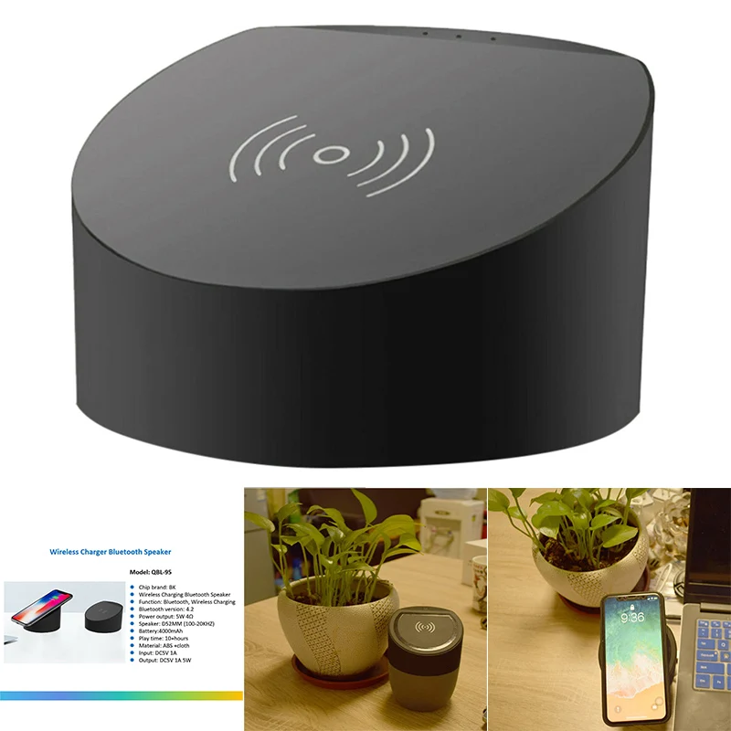 

2 In 1 Bluetooth Speaker+Qi Wireless Charger Charging Function Hands-Free Talking HSJ-19