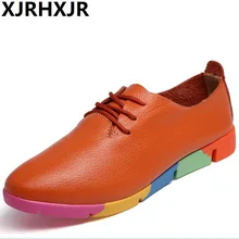 Новая весенняя обувь из мягкой спилок г. удобная женская обувь на плоской подошве со шнуровкой повседневная обувь с острым носком