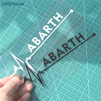 

1pc New 7x20cm Heart Car Sports Decal Sticker Styling Windows Door Decoration For Abarth fiat 500 grande punto accessories