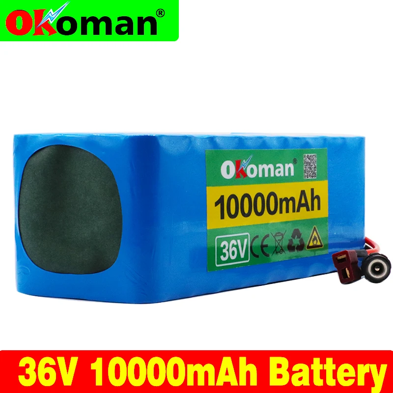Okoman 36V 10S4P 10Ah 500W Высокая Мощность 42V 18650 литиевый аккумулятор 10000mAh Электрический