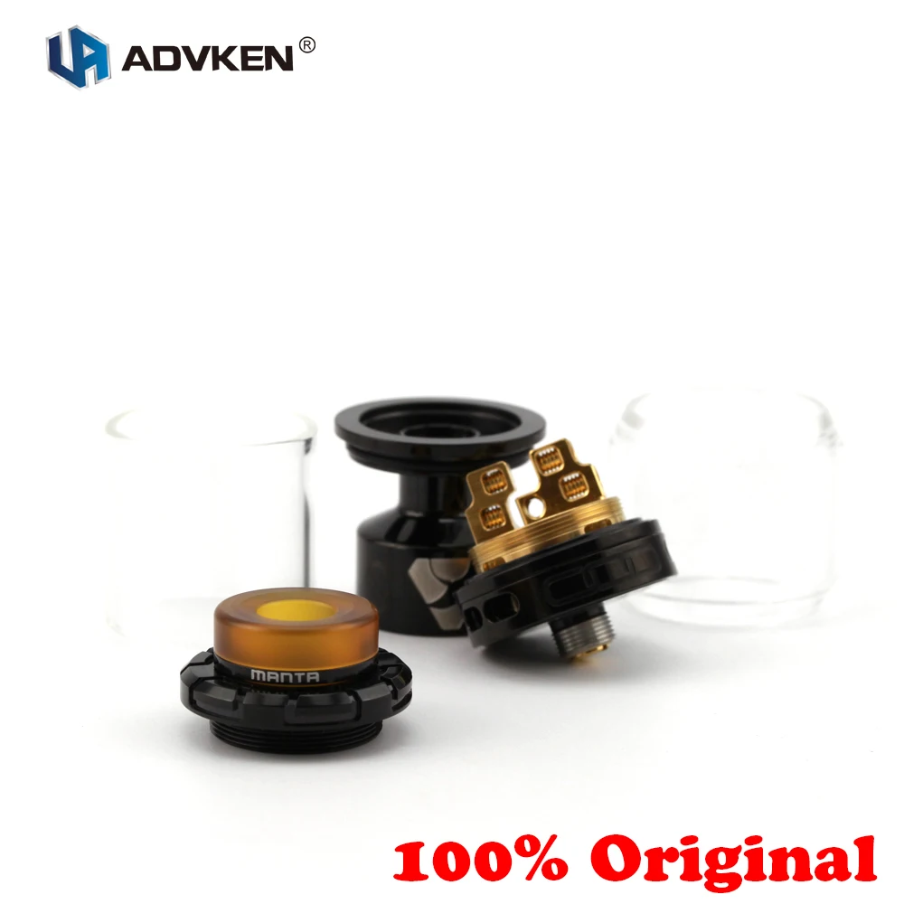 100% Original Advken MANTA RTA Tank 5/3.5ml Capacity 510 Rebuildable Drip Atomizer Top Filling 810 Drip Tip Airflow Adjustable 100% Original Advken MANTA RTA Tank 5/3.5ml Capacity 510 Rebuildable Drip Atomizer Top Filling 810 Drip Tip Airflow Adjustable
